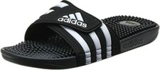 Unisex Adidas Adissage Slides Sandal F35580 Black/White/Black Brand New
