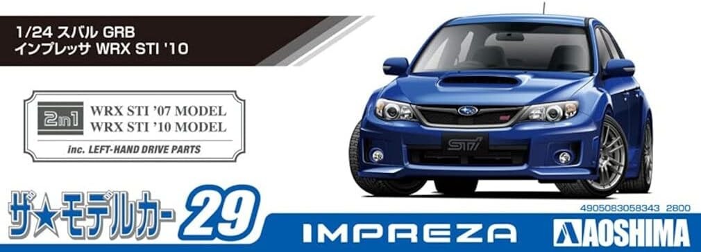 Aoshima 1/24 Scale Kit 58343 The Model Car 029 Subaru GRB Impreza