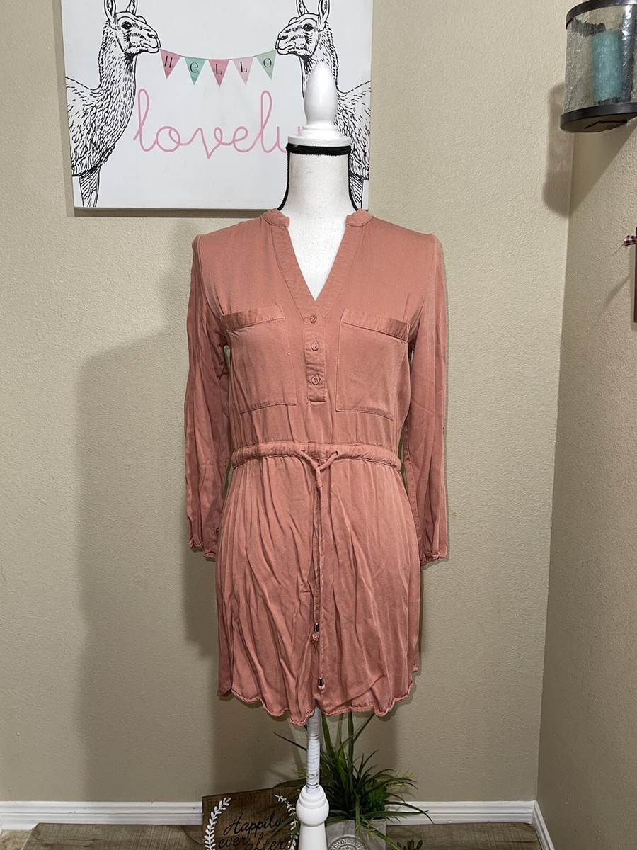 Francesca's Dress Long Sleeve Medium Blue Rain | eBay