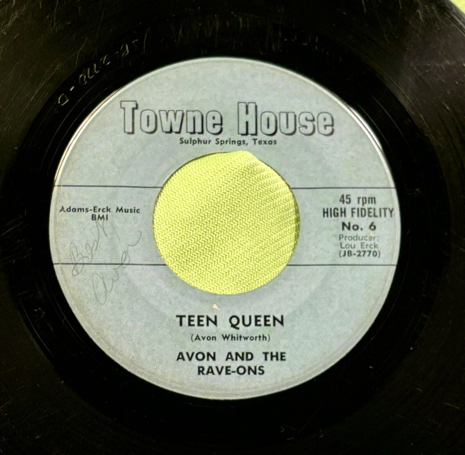 AVON & RAVE ONS Teen Queen/ Honey, on Towne House RARE 45 Texas Rockabilly 1957
