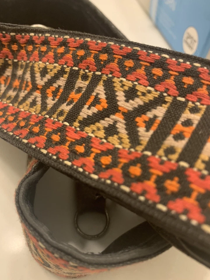 Correa de cámara tapiz tejido bohemio vintage! Foto 2 de 4