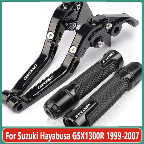 New For Suzuki Hayabusa GSX1300R 1999-2007 Brake Clutch Levers Handlebar Grips - Imagen 4 de 12