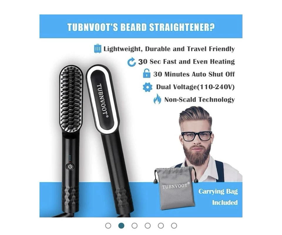 Cepillo alisador eléctrico para barba Tubnvoot para hombre nuevo nunca usado Foto 4 de 4