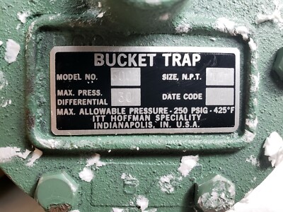NEW HOFFMAN, 600B, STEAM BUCKET TRAP, 1/2'' NPT, MAX DIFFERENTIAL 30 PSI