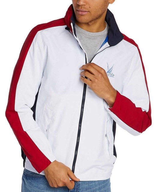 Blue Sail Colorblock Windbreaker Jacket 