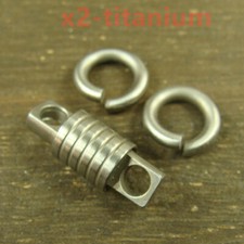 2sets Titanium Swivel eye rotating connector Anti allergy key chain craft XH030