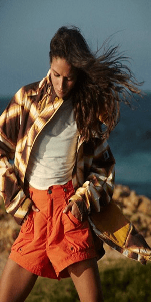 FP Movement x Free people Singin In The Rain Packable Jacket In Golden Shibori C