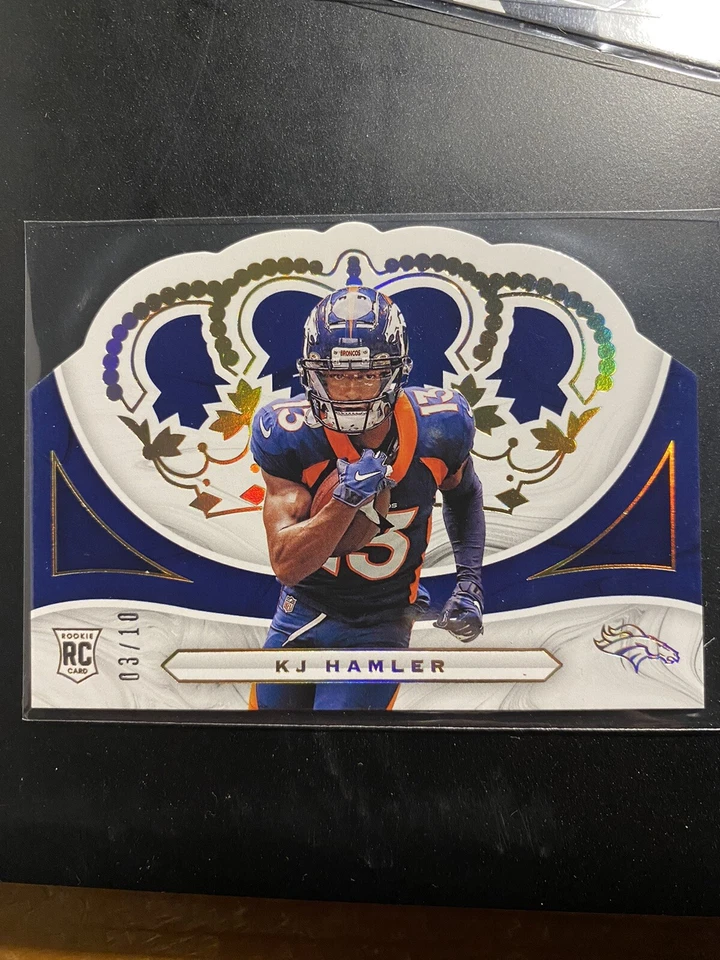 2020 Panini Chronicles Crown Royale GOLD  /10 KJ Hamler #CR-28 Rookie RC - Image 2 of 4