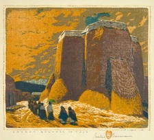 Church - Ranchos de Taos By Gustave Baumann - Quality Matte Print - FRAME ME 