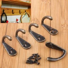 10x Antique Mini Wall Hooks Hanger Hat Key Clothes Bags Single Wall M Gift D2P3