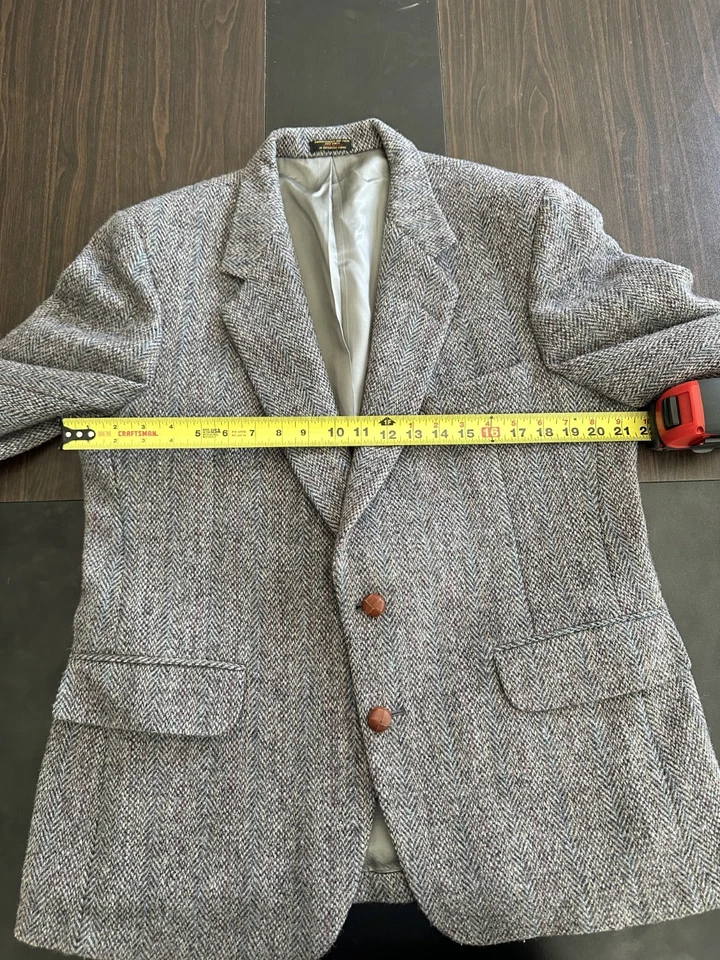 Harris Tweed Tejido a Mano 100% Pura Lana Escocesa Tweed Traje Chaqueta Talla 42 Foto 2 de 4