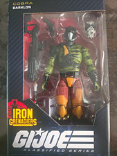 Hasbro G.I. Joe Classified Series Cobra Darklon Action Figure w Gun Sword Head