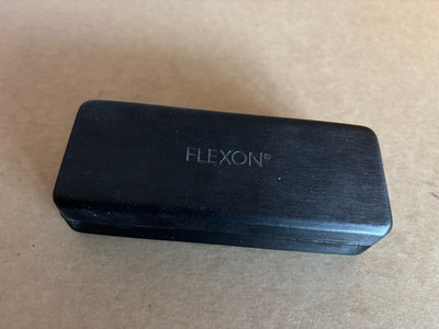 Flexon Black eyeglass holder case  rarely used glasses Clamshell Hard Case