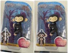  LOT OF 2 Finger Monkey "MEET FINN" BLACK - NEW