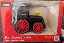 Brio Wooden Pull Along Engine Train, Classic Toddler Toy, Brand New