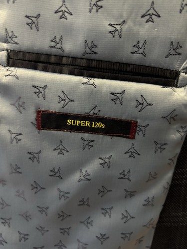 Veste de costume personnalisée Charles Tyrwhitt gilet bleu 42" super 120s laine PORTÉ UNE FOIS - Photo 16 sur 24