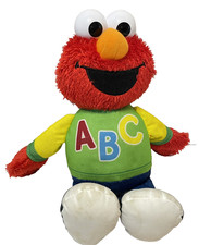 Hasbro Sesame Street Singing Talking English Spanish ABC s Plush Elmo Toy 12"