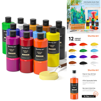Acrylfarben Set 12 Farben 473Ml Wasserfest KüNstler