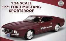 Crown Premium 1:24 1971 Mustang SportsRoof Die-Cast Weil-McLain New in Box
