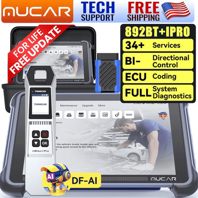 2026 MUCAR 892BT OBD2 Scanner Diagnostic Tool E.CU Coding All System TPMS Scan