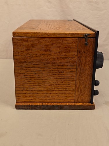 ANTIQUE 1920s GREBE RADIO TYPE CR-5 TUBE RECEIVER TUNER WOOD CASE A H & CO VTG - Picture 15 of 24
