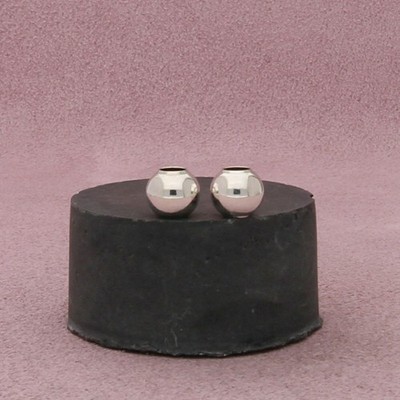 Sterlingsilber 7mm Zwischenring Perlen Set (Stck 2) Charm Anhänger