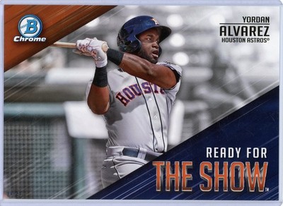 2019 Bowman Chrome Yordan Alvarez Astros RC 5x7 Ready For The Show SSP #38/49