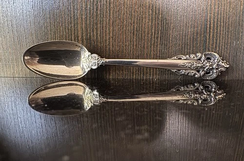 Antique 1941 Wallace Grande Baroque Sterling Silver Sugar / Tea Spoon  4 Inch