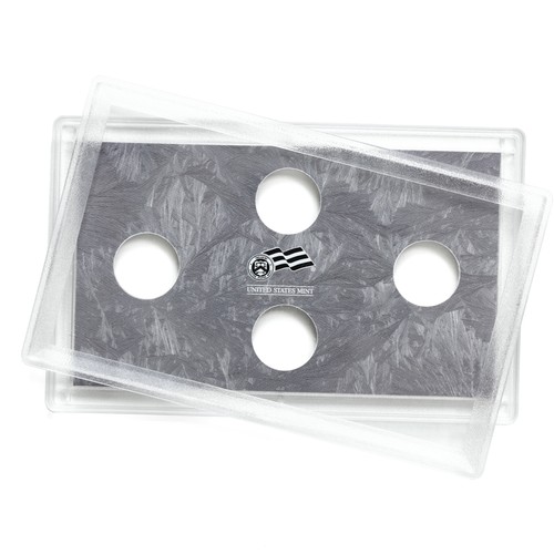 Empty Plastic Lens Lens & Insert Holds 4 Coins Cents