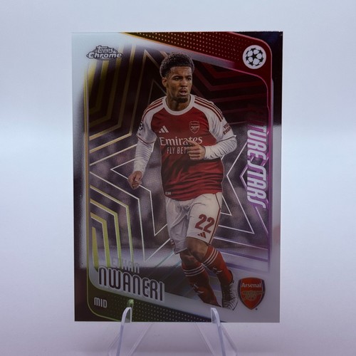 Ethan Nwaneri 2025-26 Topps Chrome UEFA Club #21 Future Stars Arsenal Card
