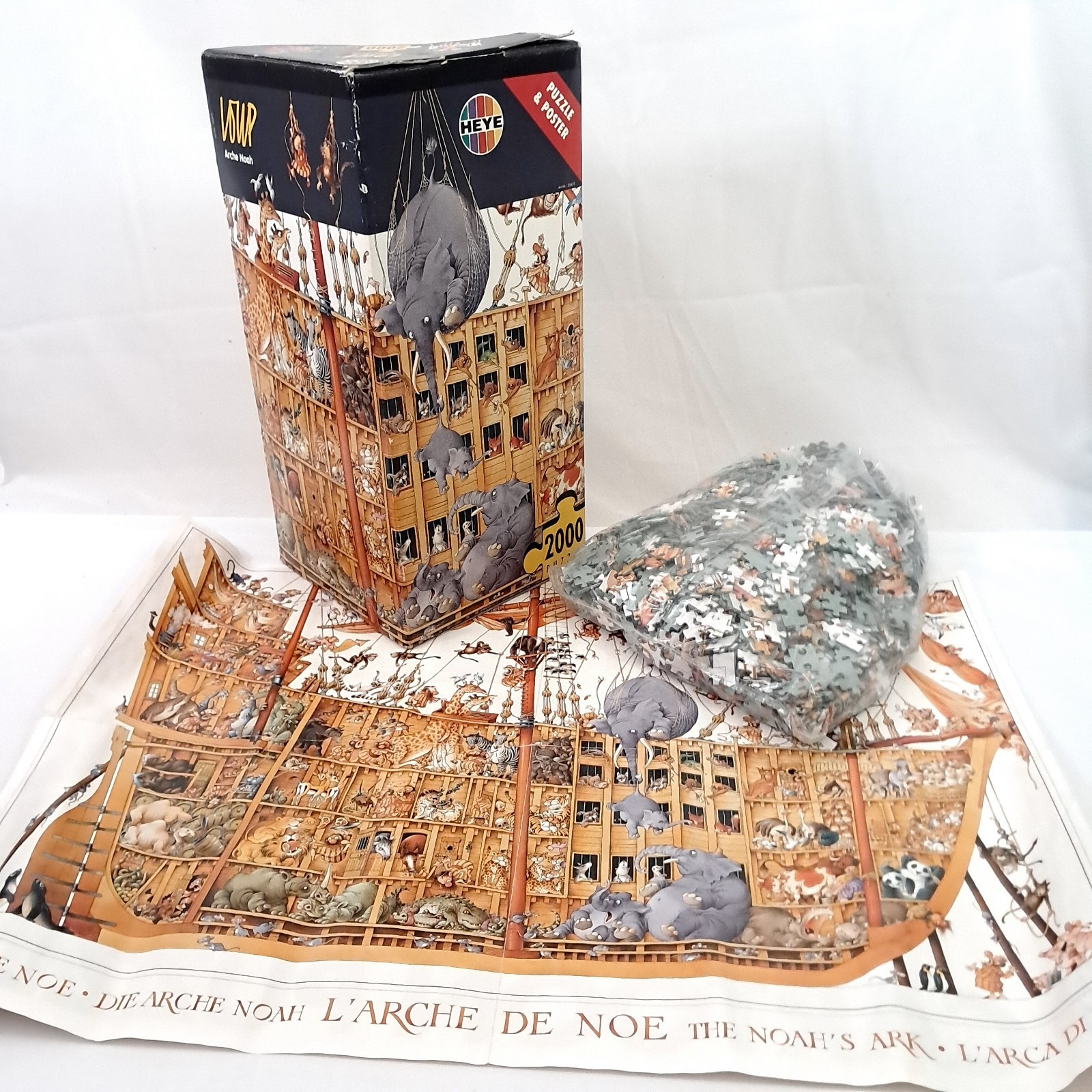 Heye Loup Arche Noah  Noah's Ark 2000 pcs Jigsaw Puzzle Complete With Poster