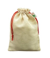 25 PCS Burlap Bags With Drawstring Natural Jute Gift Pouches 16x24 Cms Party