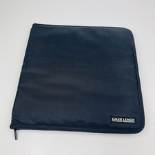 Case Logic CD Carry Binder Bag Black Holds 48 Zippered 4 Up Sleeve