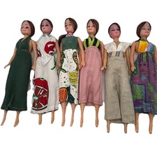 Vintage Barbie Clone Dolls MOD MINI DRESS Hong Kong Lot Of Six READ