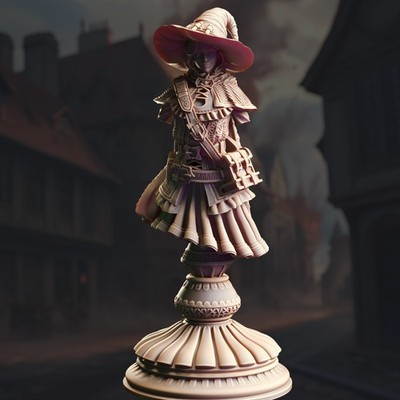 BUST - Human Wizard Apprentice - Alia of Ardris 32mm Resin Miniature D&D DND