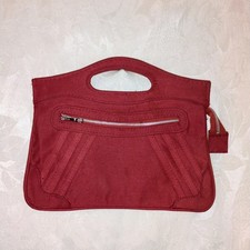 1970s Red Monochromatic Sporty Clutch Vintage Purse