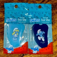 The Smurfs Sculpting Gua Sha Massage Tool Blue  Dark Blue Cooling Effect