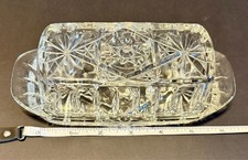 Vintage Pressed Glass Butter Dish with Lid St...