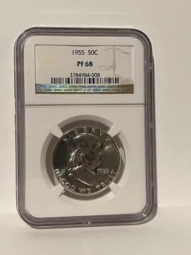 1955 Silver Franklin Half Dollar 50C NGC PF 68