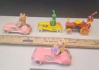 1979 CORGI Muppets DIE CAST Cars Lot of 4 Vintage Miss Piggy Kermit Animal 3.5"
