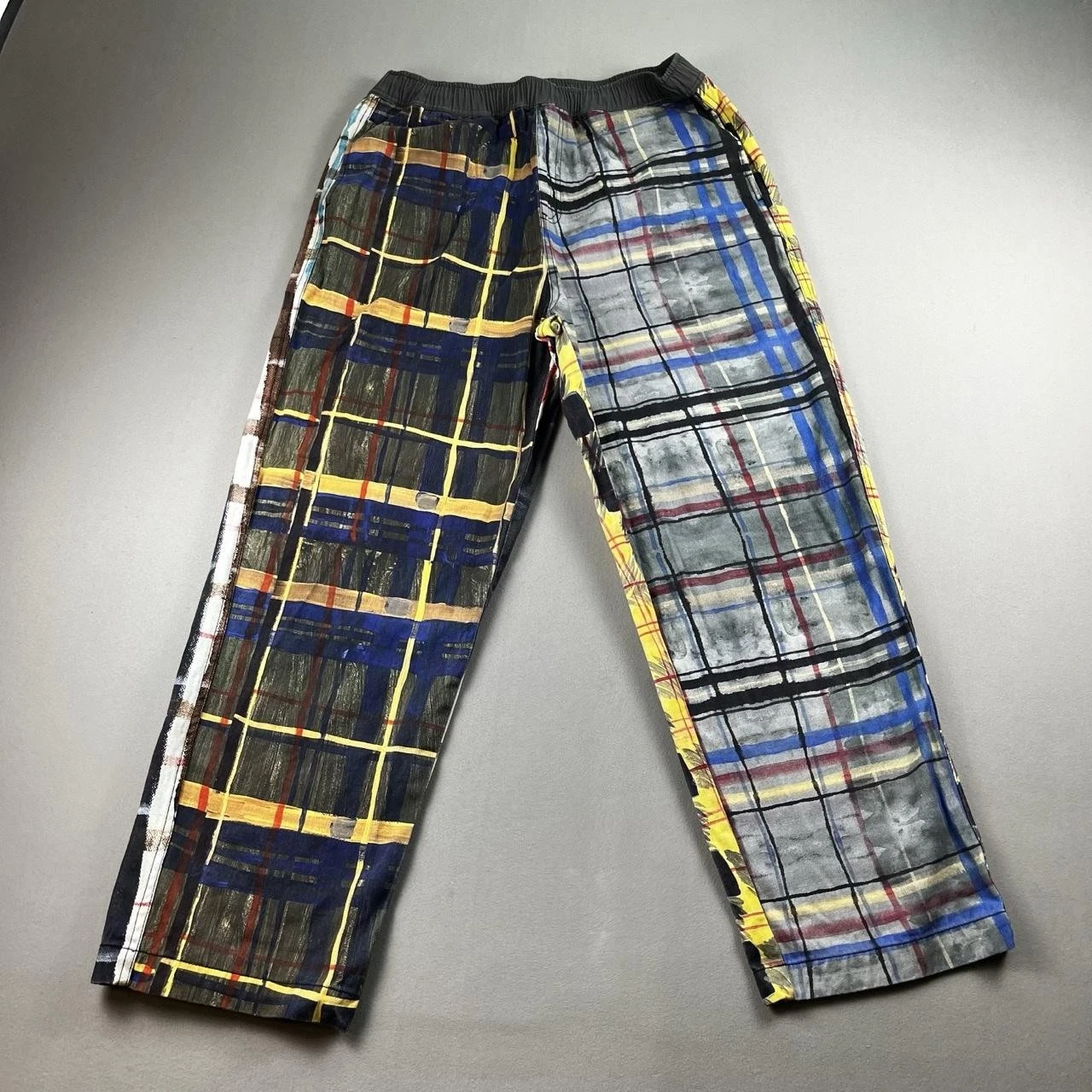 Market Air Troy Pants Mens Medium Multicolor Plaid Black Artist Troy Lamar Chew