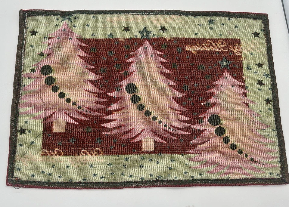 圣诞挂毯桌椅 8 件套假日树闪闪发光家庭 — 第 2/4 张图片