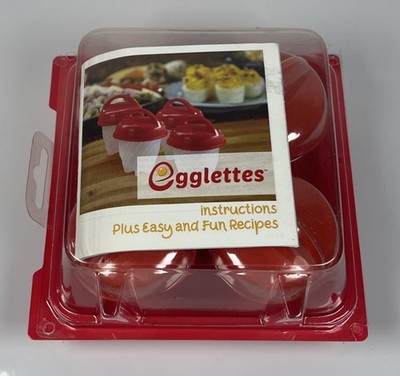 Egglettes Hard Boiled Egg Maker 4 Count Instructions & Recipe Booklet