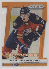 2013-14 Panini Prizm Orange Die-Cut Prizm 34/50 Nick Bjugstad #244 nq3