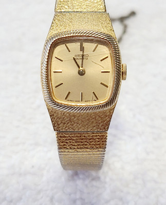 Seiko Watch Womens Vintage Gold Tone 1983 Model 3N3002 Sold As Is