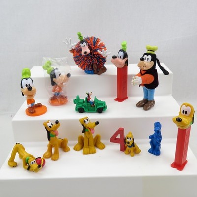 Lot of Vintage Disney Character Goofy & Pluto Toy Figures and Pez