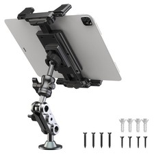 Aluminum Heavy Duty Drill Base Tablet Holder Car Mount Dashboard, 360  Adjust...