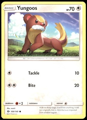 Yungoos 109/149 SM Base Set Regular MP