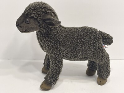 Black Lamb (Sheep) Soft Toy by Hansa, plush, posable, very nice