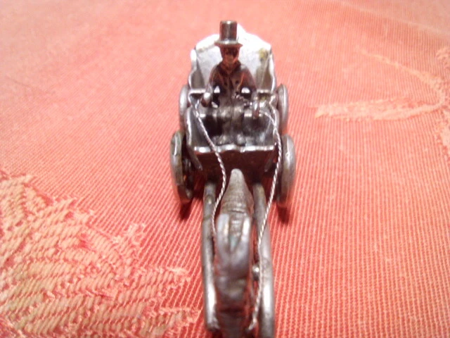 Miniature La Calêche avec cheval et cocher argent massif  Pays Bas - Photo 4/4